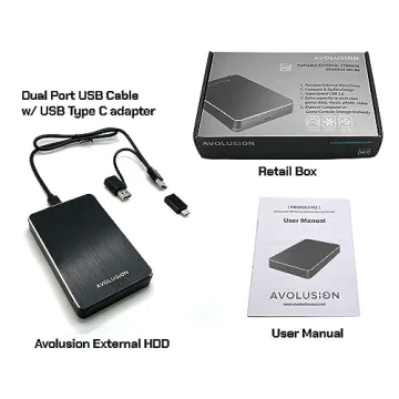 Avolusion M2 1TB Portable Gaming Hard Drive