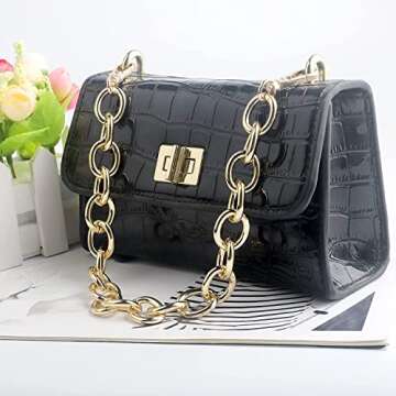 BEAULEGAN Purse Chain Handles Replacement for Handbag or Shoulder Bag 2 PCS, 15.7 Inch Long (Gold)