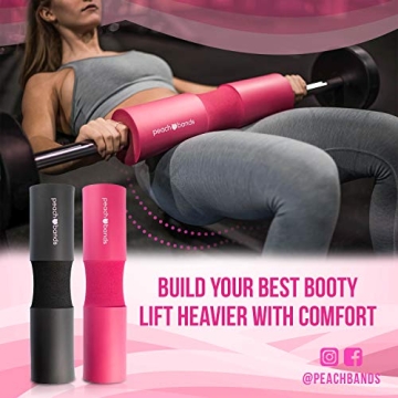 Peach Bands Barbell Pad with Secure Straps for Comfort