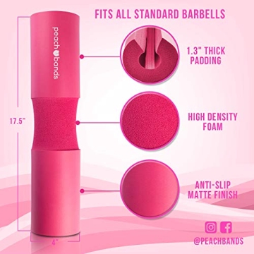Peach Bands Barbell Pad with Secure Straps for Comfort
