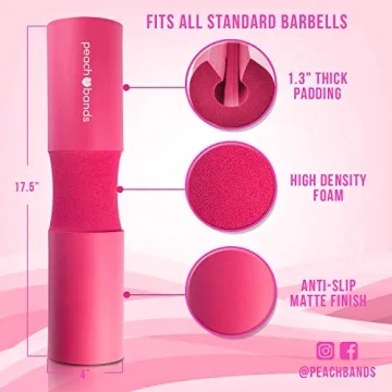 Peach Bands Barbell Pad with Secure Straps for Comfort