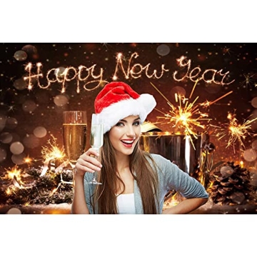 DASHAN 7x5ft Happy New Year 2024 Backdrop for Celebrations