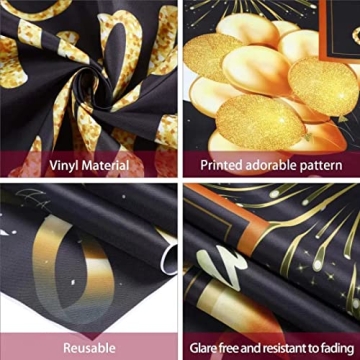 DASHAN 7x5ft Happy New Year 2024 Backdrop for Celebrations