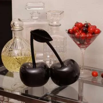 Reimagine Discovery Cherry Decor, Maximalist Decor with Funky, Trendy & Unique Style, Cherry Themed Aesthetic Room Decor, Kitchen Decor for Modern Homes, 70’s Retro Bar Cart Decor for Cherry Lovers