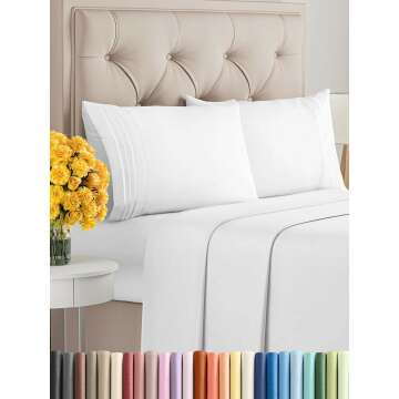 Luxury Queen Size Cooling Sheet Set - Soft & Breathable