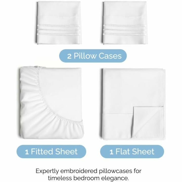 Luxury Queen Size Cooling Sheet Set - Soft & Breathable