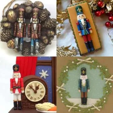 Nutcracker Soldier Fondant Silicone Molds 2 Pcs, Christmas Baking Chocolate Molds for Cake Decoration Candy Dessert Gum Paste Sugar Craft Clay Resin