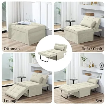 BIGSYYS 4 in 1 Folding Ottoman Bed for Modern Living Spaces