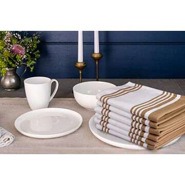 Urban Villa Kitchen Towels 100% Cotton Pack of 6, Highly Absorbent Quick Drying Super Soft Premium D...