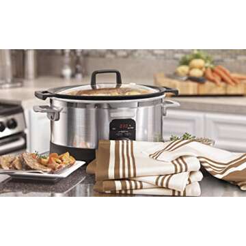 Urban Villa Kitchen Towels 100% Cotton Pack of 6, Highly Absorbent Quick Drying Super Soft Premium Dish Towels for Kitchen with Hanging Loop Hand & Tea Towels - 20x30 Inch, (Taupe & White, Striped)