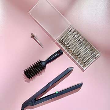 HiJeaton 24Pcs Metal Duck Billed Hair Clips for Women Styling Sectioning, Silver Hair Pins for Long Hair, Alligator Curl Loc Clips for Thick Hair Roller, Salon, Bows DIY