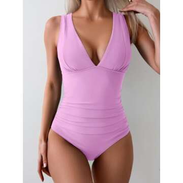 Eomenie Women's Slimming One Piece Swimsuit with Tummy Control
