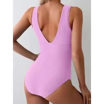Eomenie Women's Slimming One Piece Swimsuit with Tummy Control