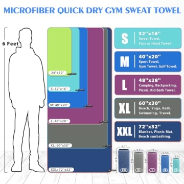 HOEAAS Compact Microfiber Quick Dry Travel Towels