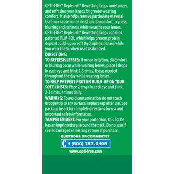 Opti-Free Replenish Drops for Ultimate Contact Comfort