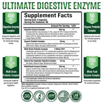 Purely Optimal Digestive Enzyme Supplement for Digestive Relief