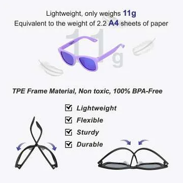 COCOSAND Baby Sunglasses with UV400 Protection