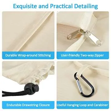 Durable GOGOODA Travel Laundry Bags - Foldable & XL Size