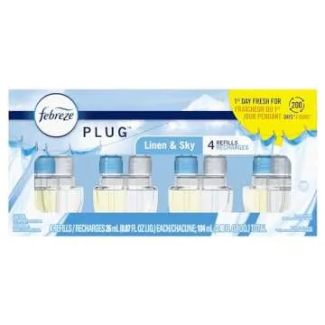 Febreze Linen & Sky Plug In Air Freshener - 4 Refills