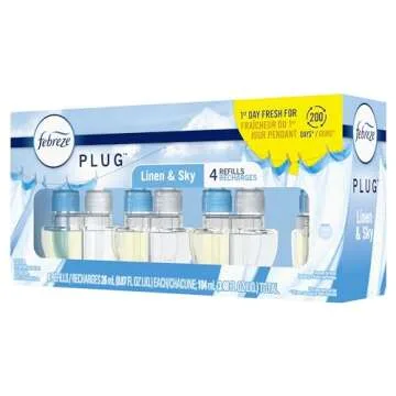 Febreze Linen & Sky Plug In Air Freshener - 4 Refills