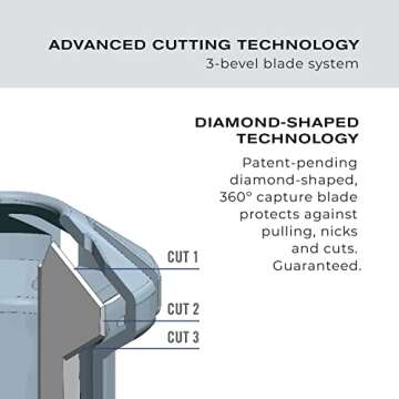ConairMan Nose Hair Trimmer for Men, For Nose, Ear, and Eyebrows, Patent 360 Bevel Blade for No Pull...