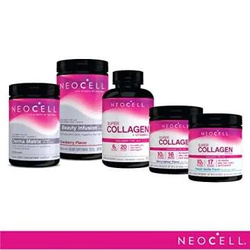 NeoCell Super Collagen Peptides, 10g Collagen Peptides per Serving, Gluten Free, Keto Friendly, Non-GMO, Grass Fed, Healthy Hair, Skin, Nails and Joints, Berry Lemon Powder, 6.7 oz., 1 Canister