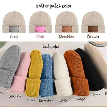 Dyoart Personalized Baby Beanie Hat - Custom Knit Apricot Beanie