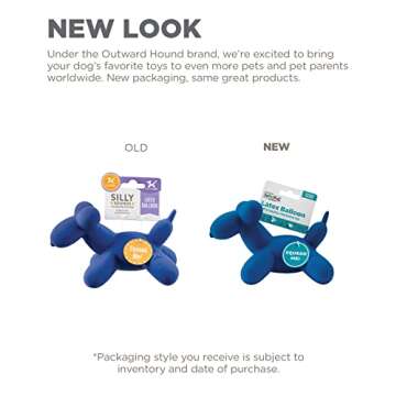 Outward Hound Latex Rubber Balloon Squeaky Dog Toy, Blue, Large