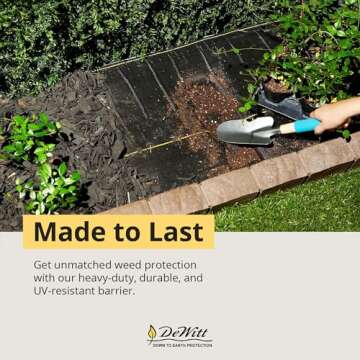 Dewitt Weed & Mulch Barrier Landscape Woven Fabric Ground Cover, 6' x 300'