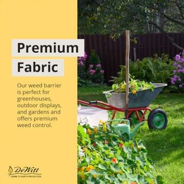 Dewitt Weed & Mulch Barrier Landscape Woven Fabric Ground Cover, 6' x 300'
