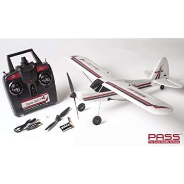 Rage RC A1114 Super Cub Mx4 Micro Ep 4-Channel Rtf Airplane with Pass System