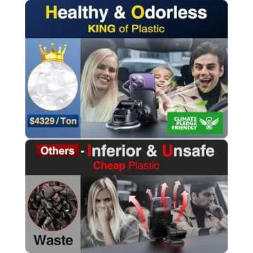 【2025 MAX Stable & Durable】Car Phone Holder VANMASS【Ultimate Military-Grade Suction】Cell Mount Truck Stand Cradle for Dashboard Windshield Vent for iPhone 16 Pro Max 15 14 13 12 Samsung S24 Android