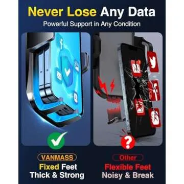 【2025 MAX Stable & Durable】Car Phone Holder VANMASS【Ultimate Military-Grade Suction】Cell Mount Truck Stand Cradle for Dashboard Windshield Vent for iPhone 16 Pro Max 15 14 13 12 Samsung S24 Android