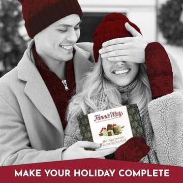 Fannie May, Premium Milk Chocolate, Mint Meltaways, Holiday Gift Box, 14 Oz