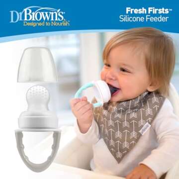 Dr. Brown's Designed to Nourish, Fresh Firsts Silicone Feeder, Pink, One Size
