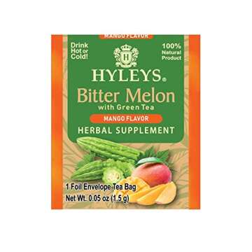 Hyleys Bitter Melon & Green Tea - Mango Flavor - 25 Tea Bags