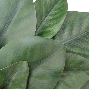 Idyllic Flora Wreath - 17" Artificial Magnolia Leaf Decor