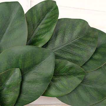 Idyllic Flora Wreath - 17" Artificial Magnolia Leaf Decor