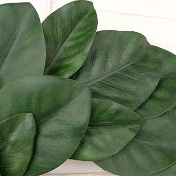 Idyllic Flora Wreath - 17" Artificial Magnolia Leaf Decor