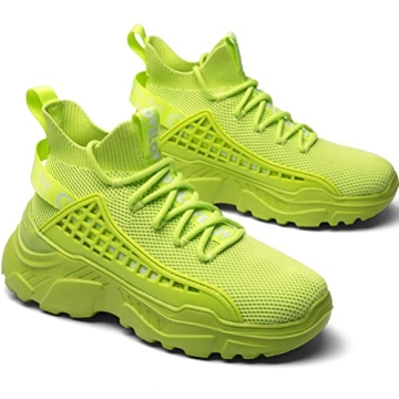 XIDISO Comfortable Women's Slip On Fitness Sneakers - Green 8.5