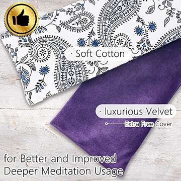 Lavender Eye Mask for Sleeping - Weighted Eye Pillow Heated for Headache, Sinus, Dry Eyes Relief, Moist Heat Eye Compress for Yoga, Meditation - Relaxation Gifts for Women