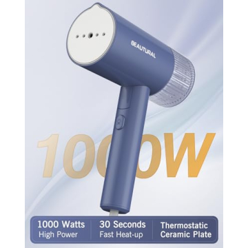 Compact and Fast Heating BEAUTURAL Clothes Steamer
