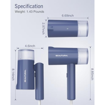 Compact and Fast Heating BEAUTURAL Clothes Steamer