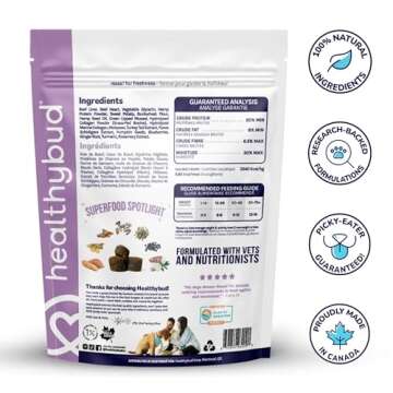 healthybud Hip and Joint Dog Treats - Glucosamine Soft Beef Liver Bites for Senior Dogs, Arthritis S...