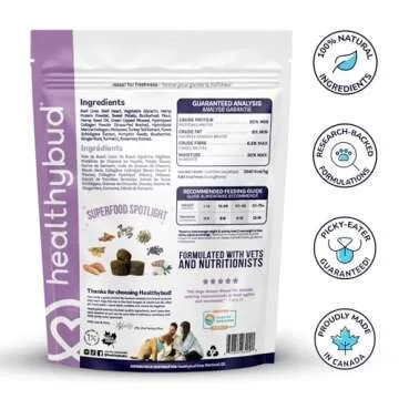 healthybud Hip and Joint Dog Treats - Glucosamine Soft Beef Liver Bites for Senior Dogs, Arthritis S...