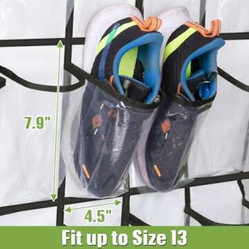 MISSLO Over The Door 35 Pocket Shoe Organizer in White