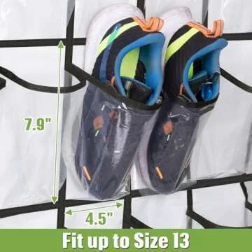 MISSLO Over The Door 35 Pocket Shoe Organizer in White