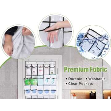 MISSLO Over The Door 35 Pocket Shoe Organizer in White