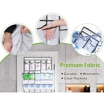 MISSLO Over The Door 35 Pocket Shoe Organizer in White