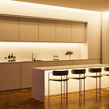 LE 12V LED Strip Light, Flexible, Waterproof, SMD 2835, 300 LEDs, 16.4ft Tape Light for Home, Kitchen, Christmas and More, Warm White